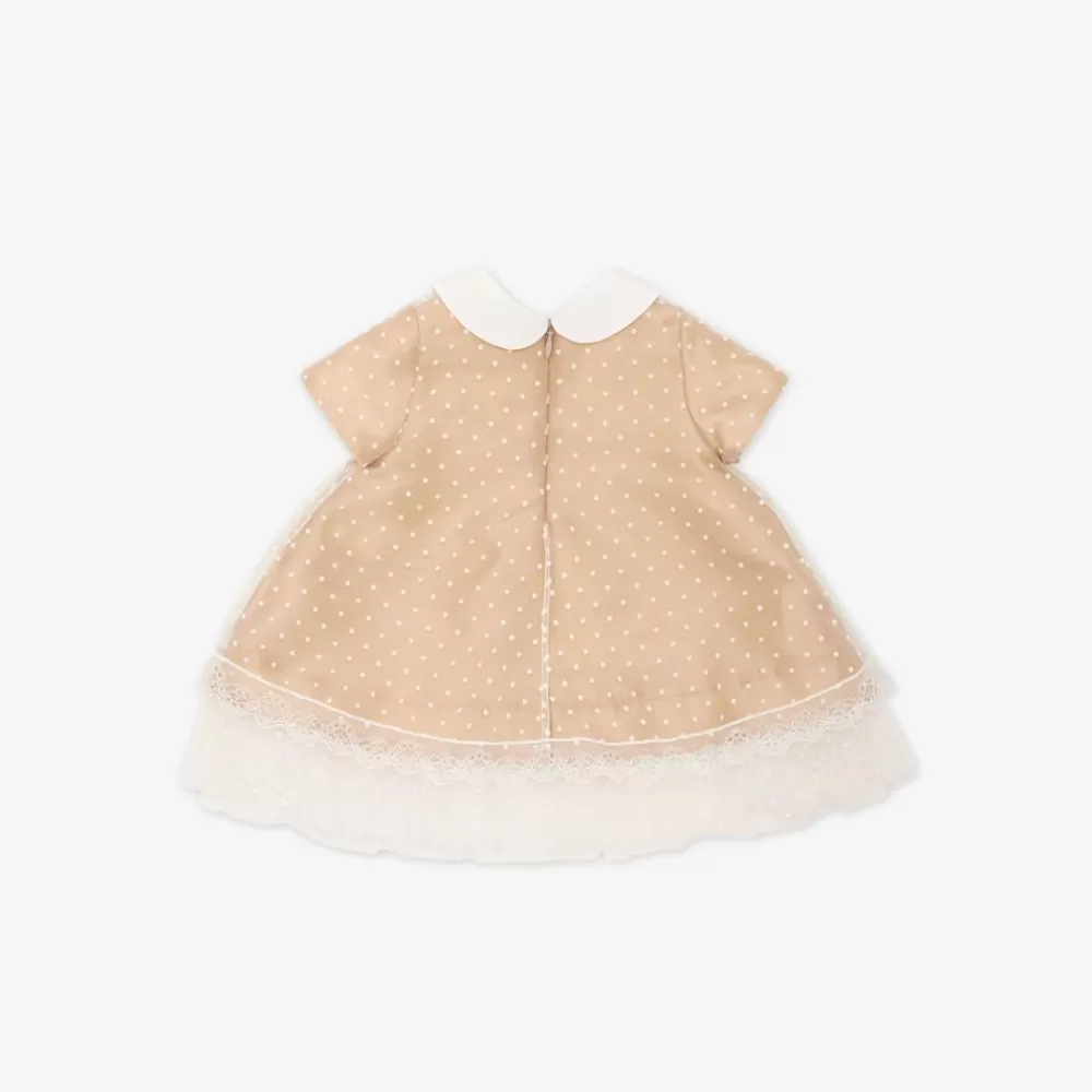 Bambina>Fendi Abito Baby In Duchesse E Tulle Beige