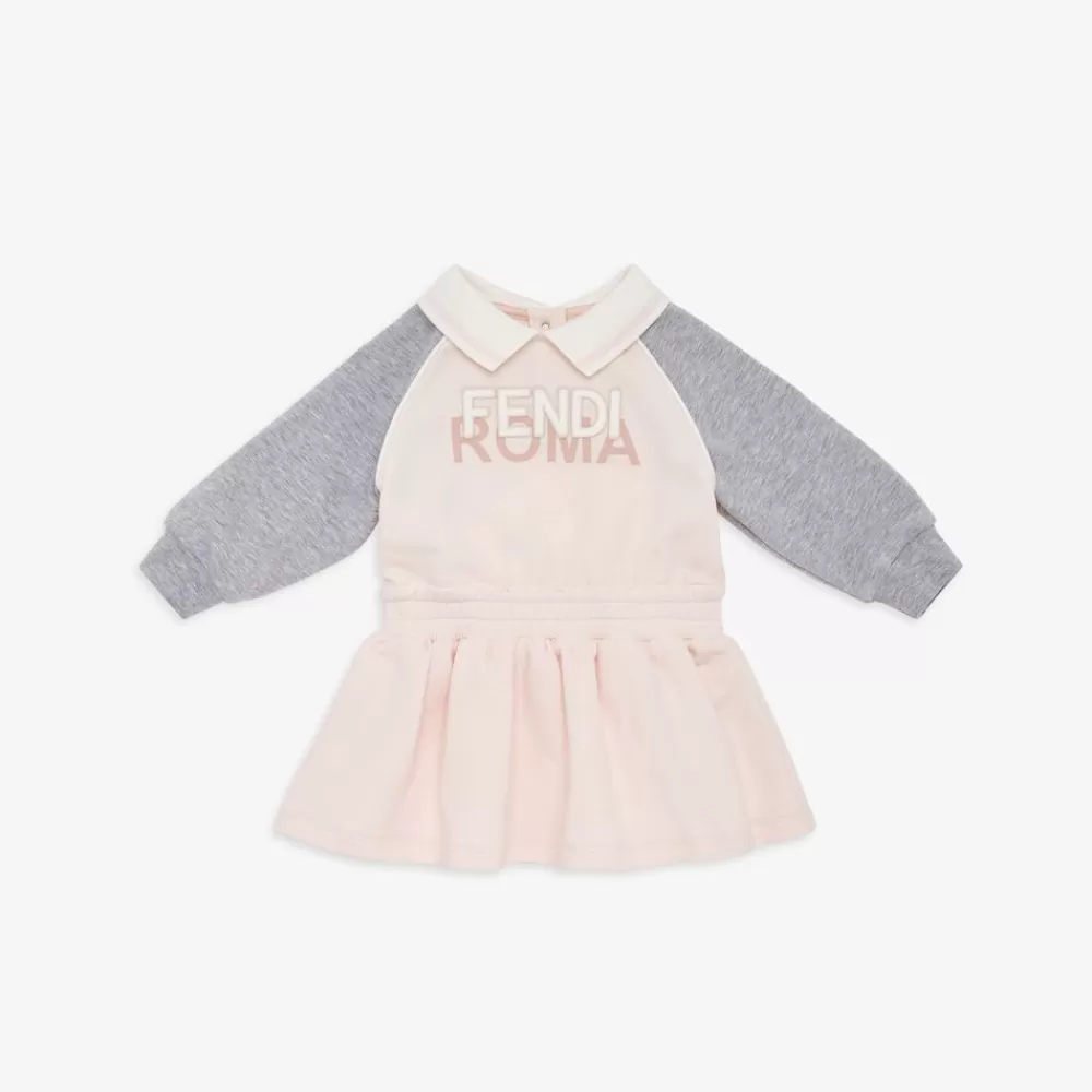 Bambina>Fendi Abito Baby In Felpa Con Ricamo