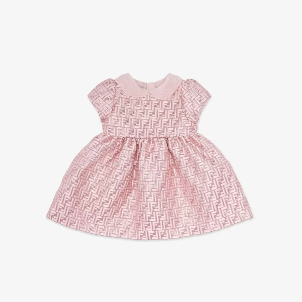 Bambina>Fendi Abito Baby In Jacquard Rosa