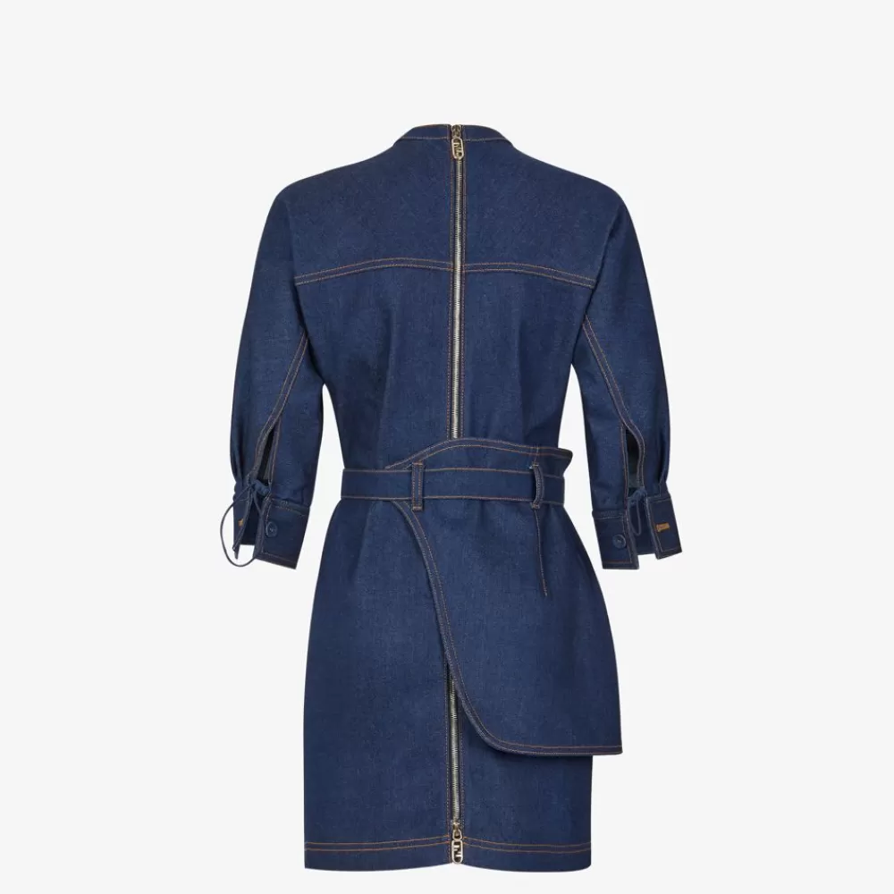 Denim>Fendi Abito In Denim Blu