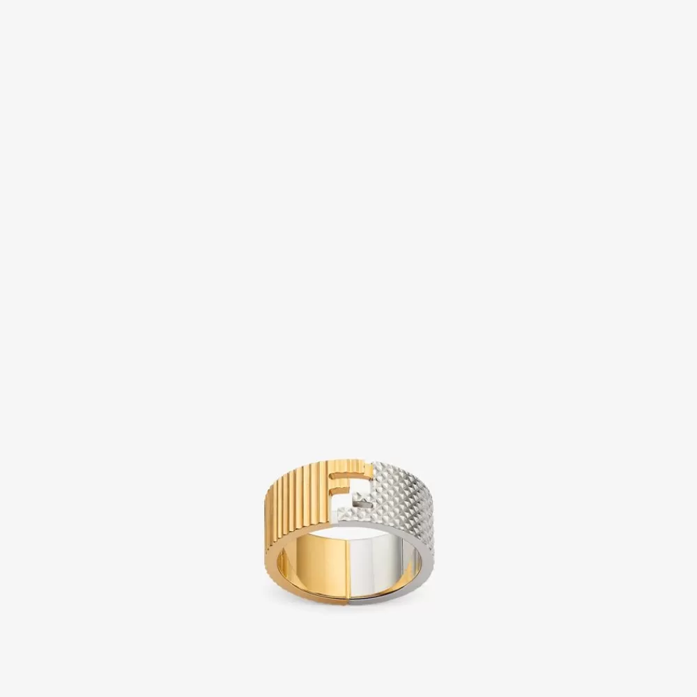 Anelli>Fendi Anello In Metallo Color Argento E Oro