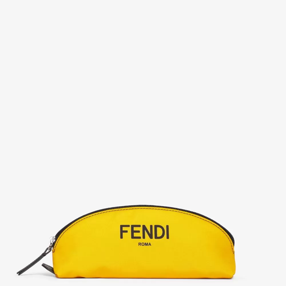 Accessori>Fendi Astuccio Porta Penne In Nylon Giallo