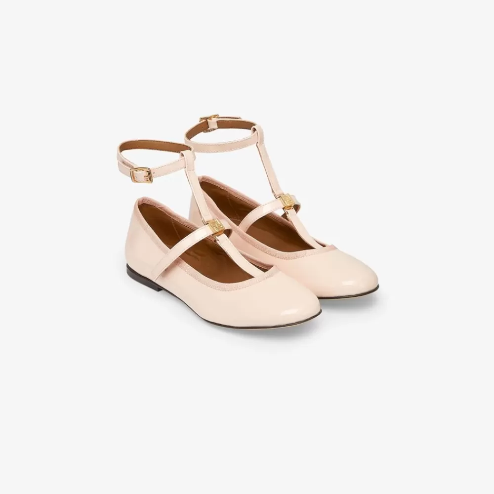 Scarpe>Fendi Ballerina Junior In Vernice Rosa