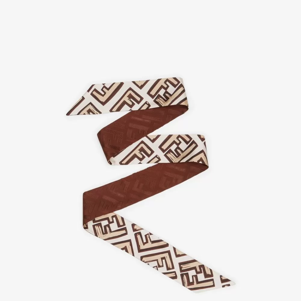 Accessori Per Capelli>Fendi Bandeau In Seta Beige