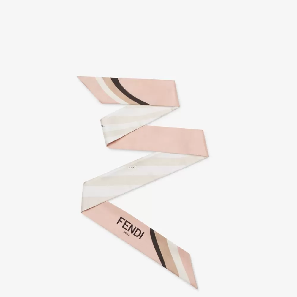 Foulard In Seta>Fendi Bandeau In Seta Organica Multicolor