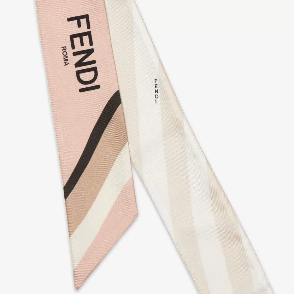 Foulard In Seta>Fendi Bandeau In Seta Organica Multicolor