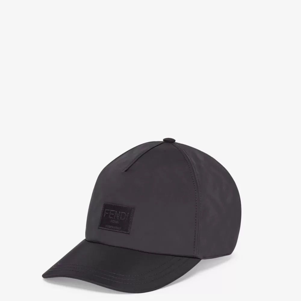 Cappelli E Guanti>Fendi Baseball Cap In Cotone Nero