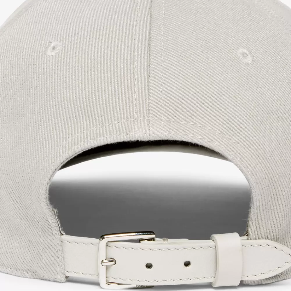 Cappelli E Guanti>Fendi Baseball Cap In Cotone Tortora