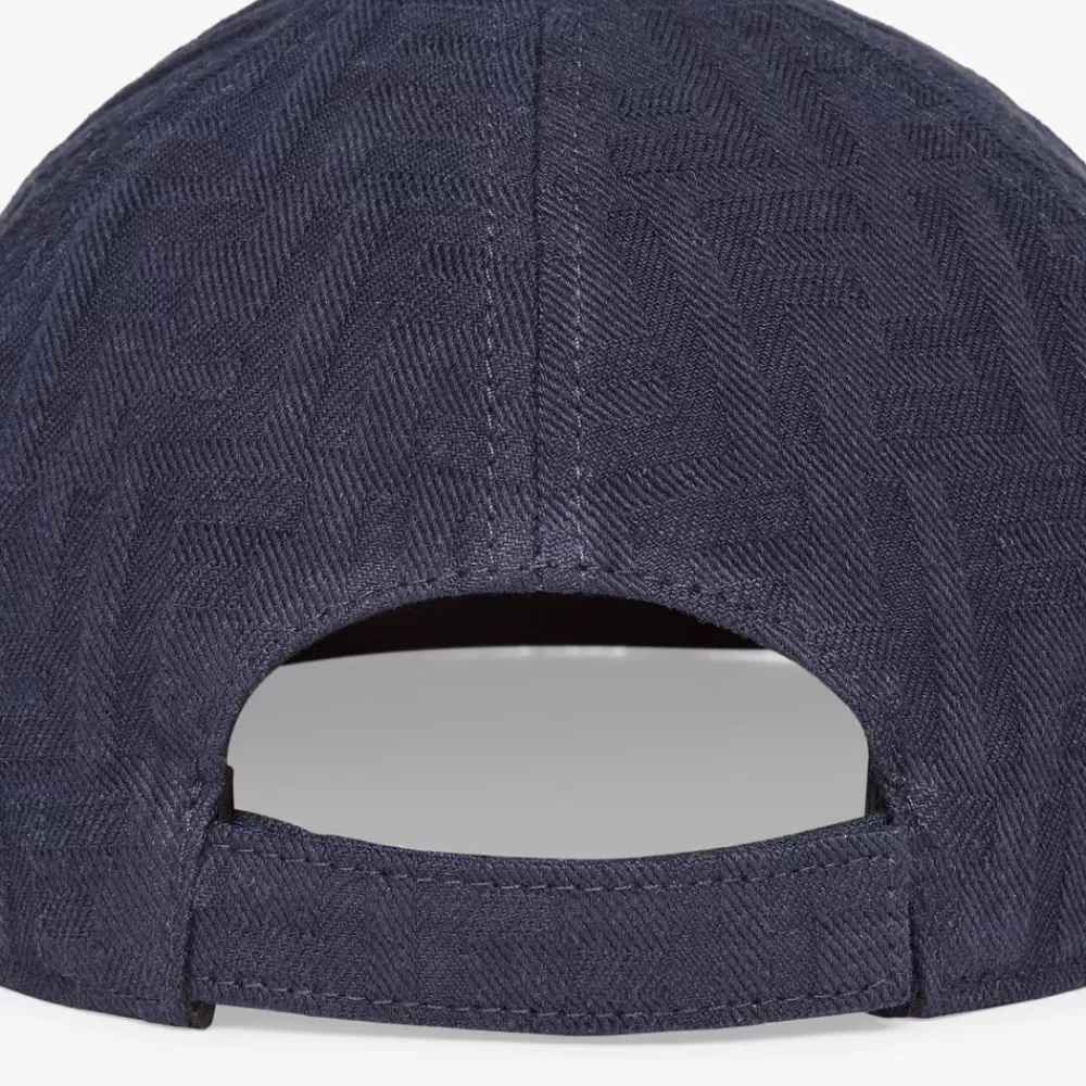 Cappelli E Guanti>Fendi Baseball Cap In Denim Blu