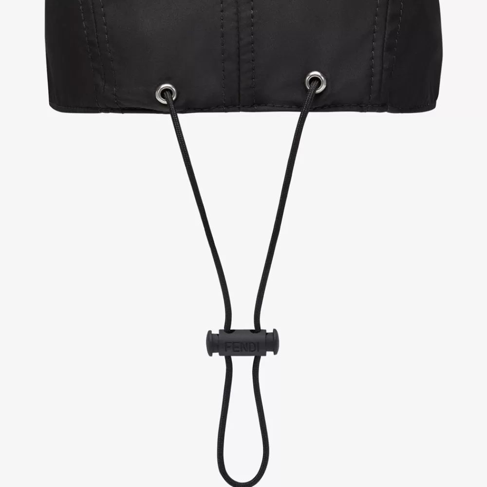 Cappelli E Guanti>Fendi Baseball Cap In Nylon Nero