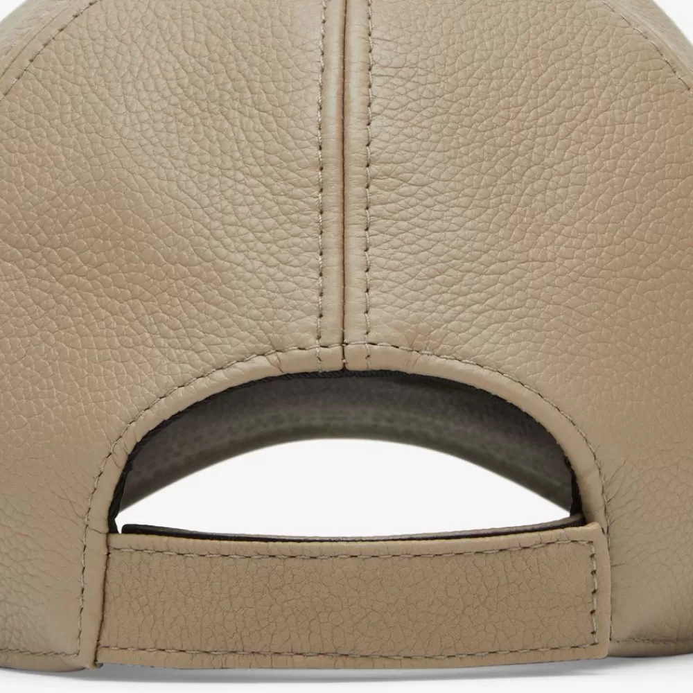 Cappelli E Guanti>Fendi Baseball Cap In Pelle Beige