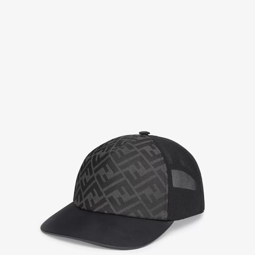 Cappelli E Guanti>Fendi Baseball Cap In Tessuto Grigio