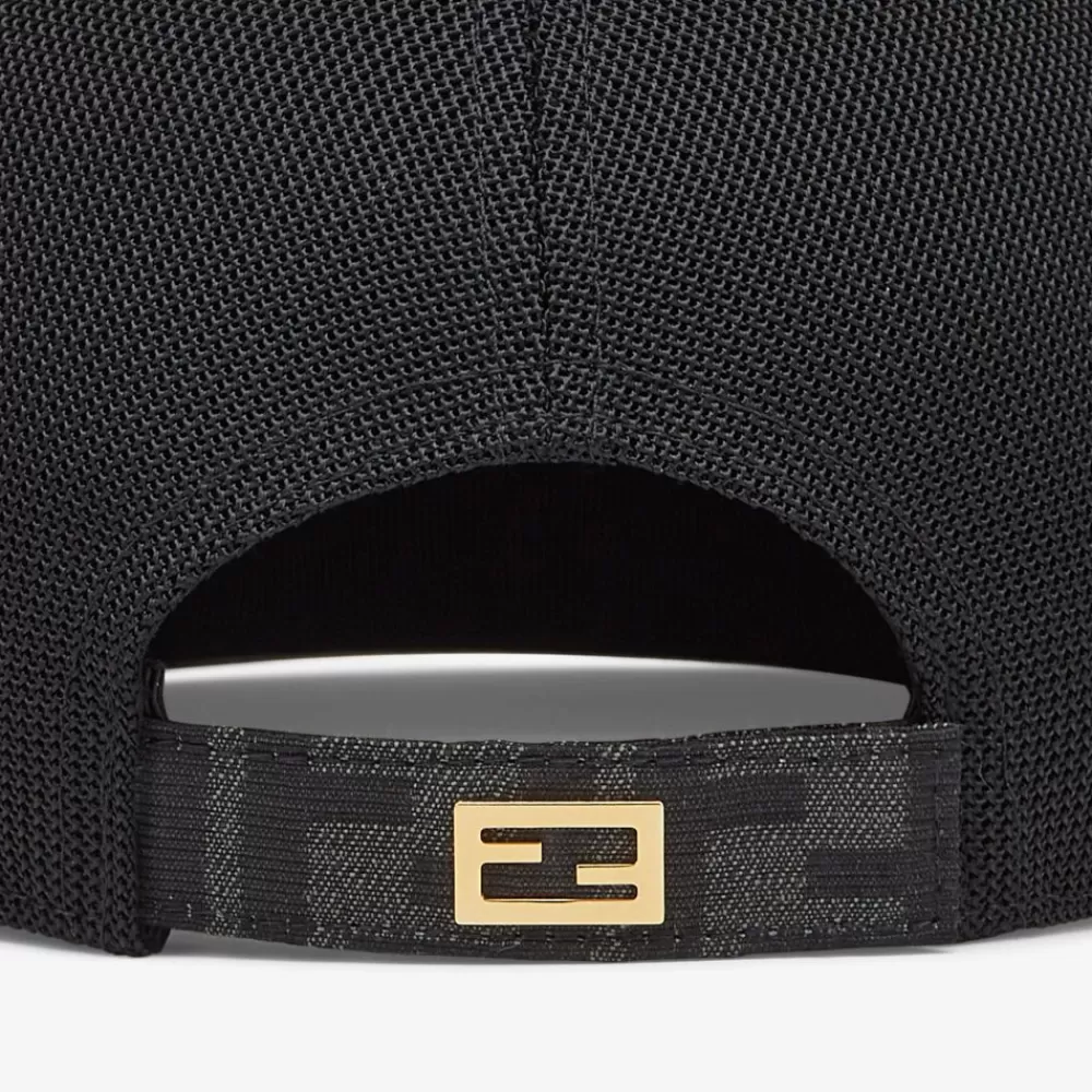 Cappelli E Guanti>Fendi Baseball Cap In Tessuto Grigio