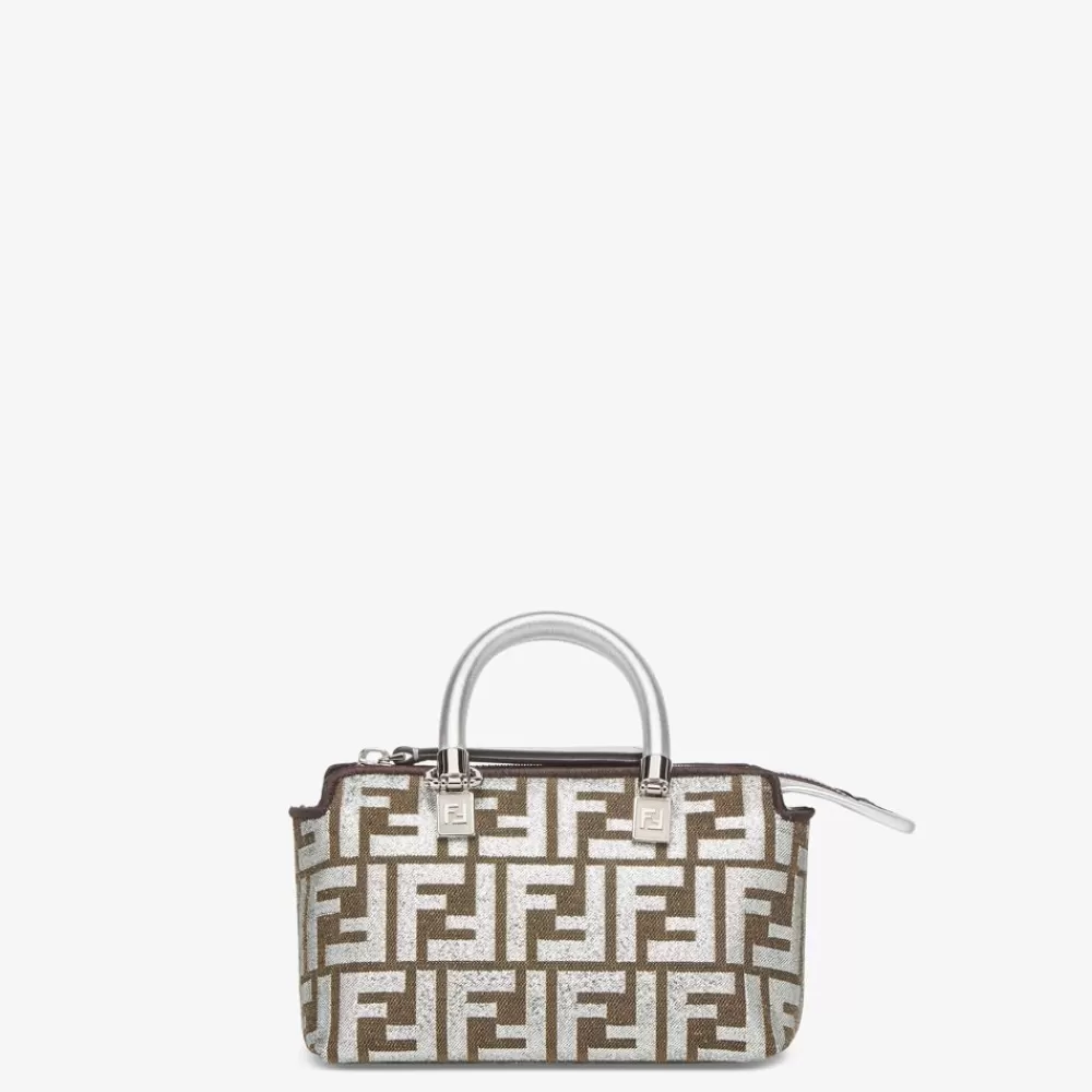 Borse Mini>Fendi Bauletto Piccolo In Tessuto Ff Jacquard Laminato