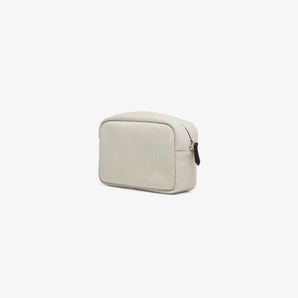Accessori>Fendi Beauty Case In Tessuto Ecru Con Ricamo
