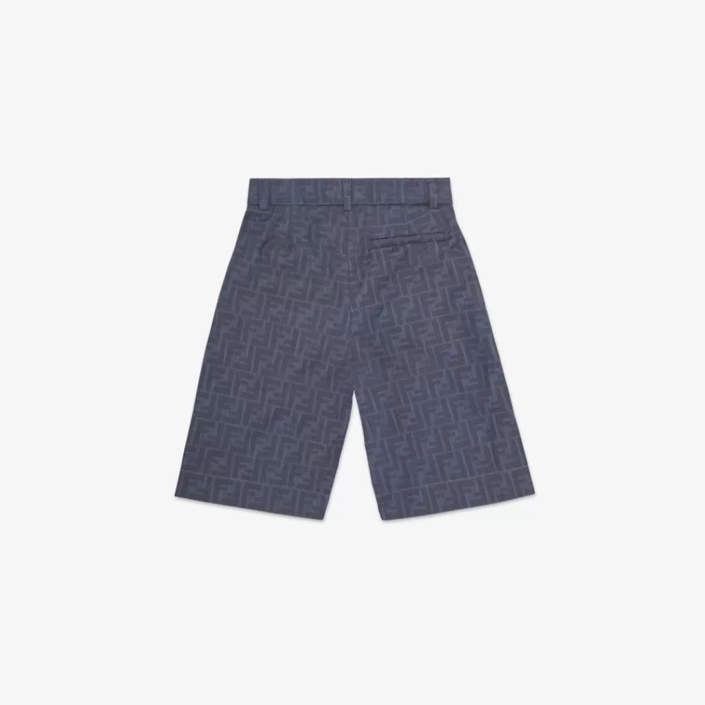 Abbigliamento>Fendi Bermuda Junior In Chambray Blu