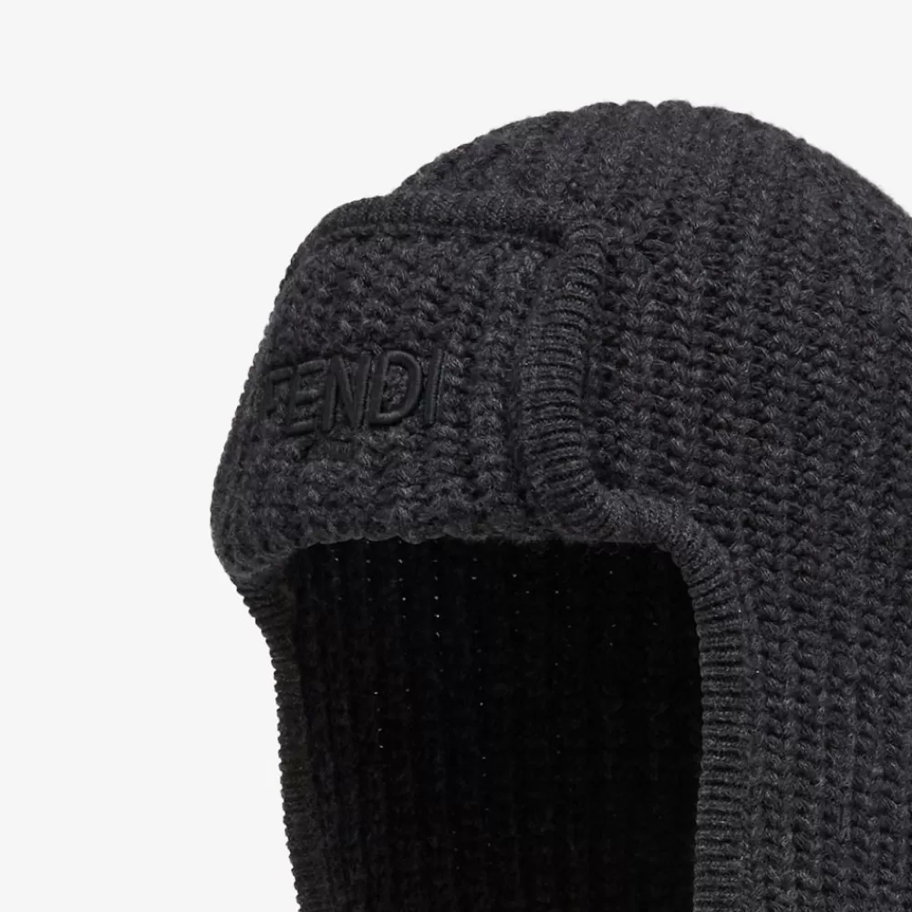Cappelli E Guanti>Fendi Berretto In Lana Grigia