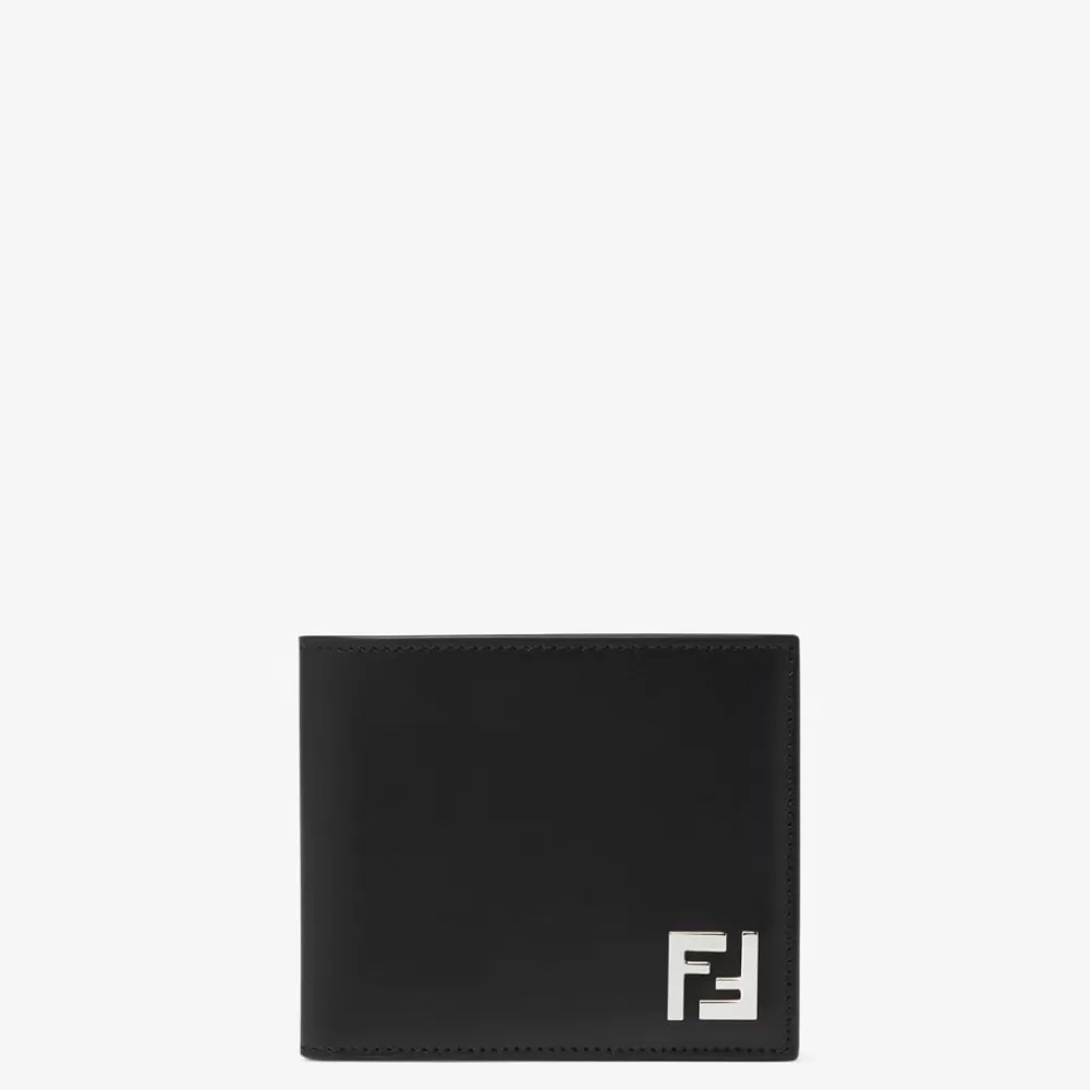 Portafogli>Fendi Bi-Fold Compatto In Pelle Nera