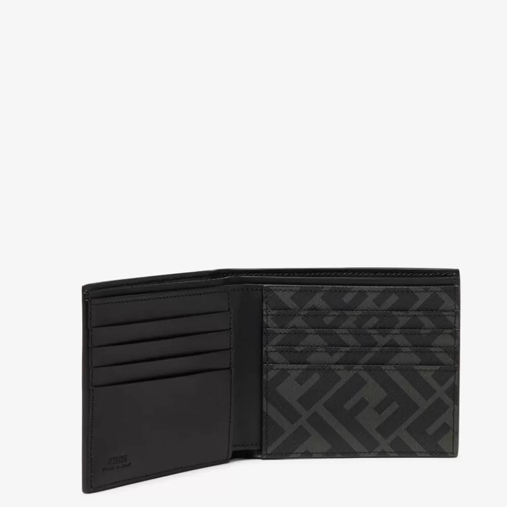 Portafogli>Fendi Bi-Fold Compatto In Pelle Nera