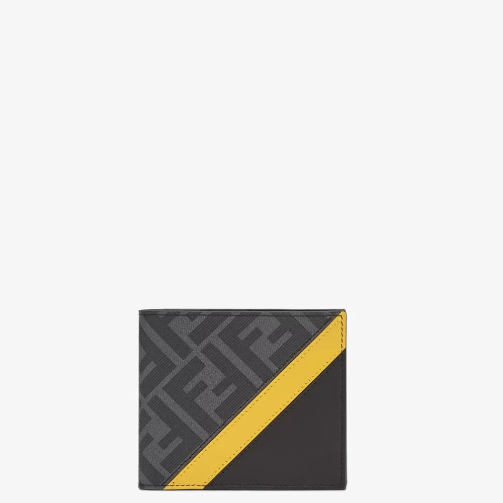 Portafogli>Fendi Bi-Fold In Tessuto Grigio