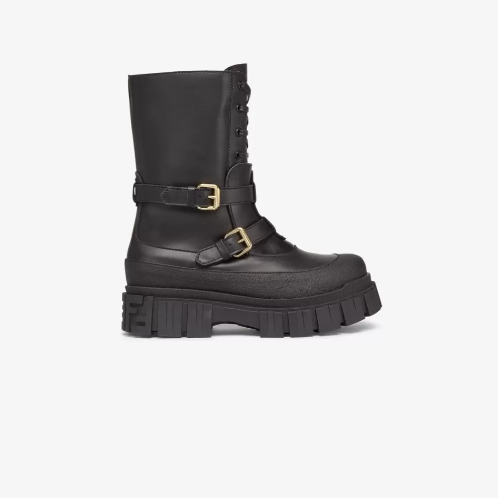 Scarpe>Fendi Biker Junior In Pelle