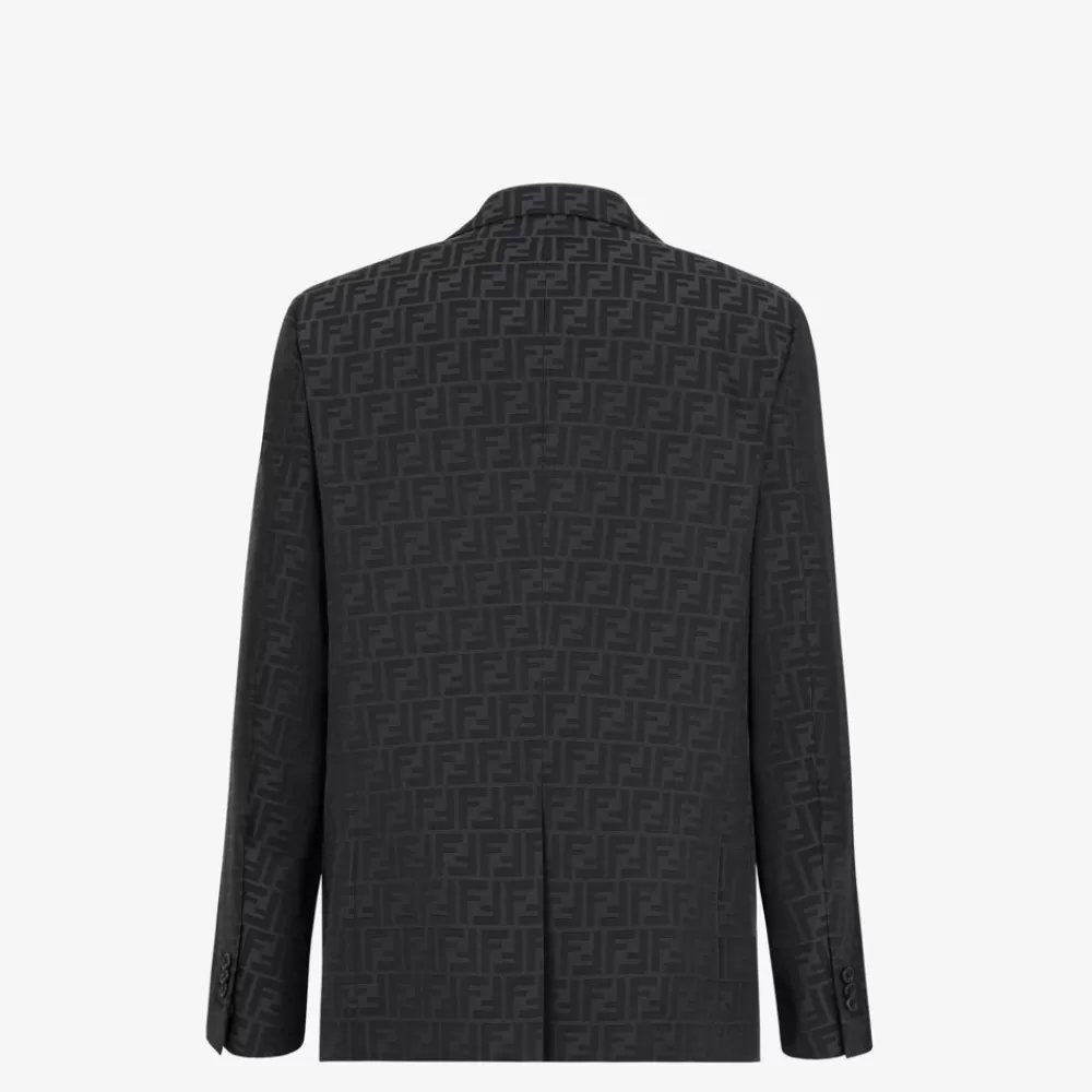 Giacche E Abiti>Fendi Blazer In Tessuto Nero