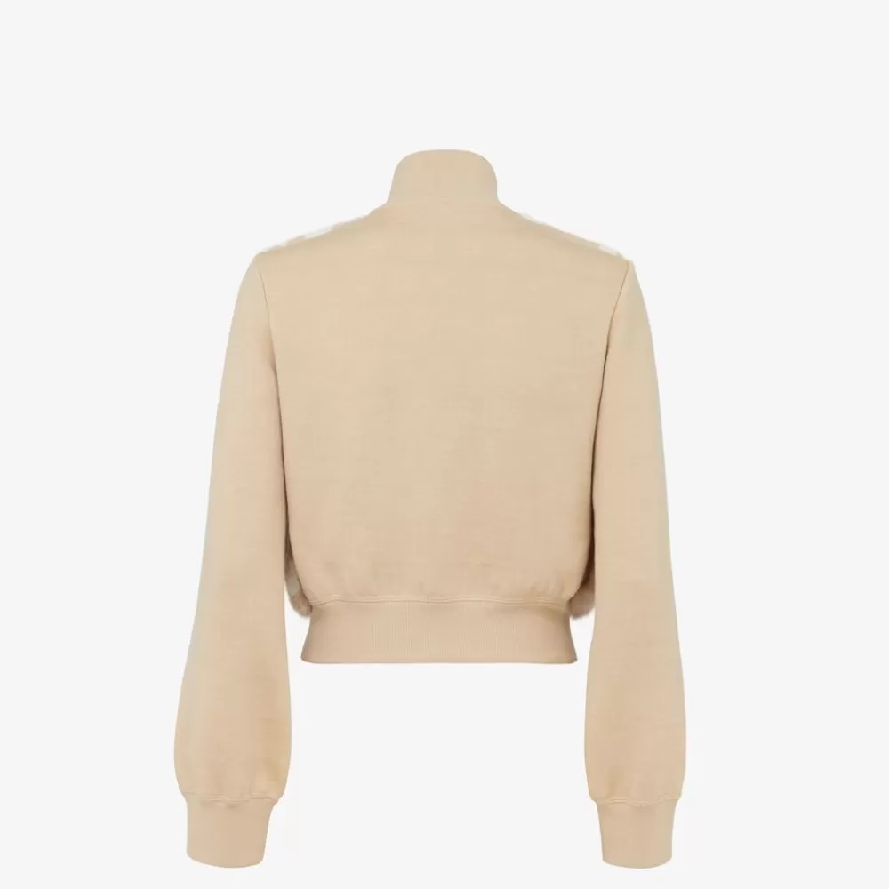 Cappotti E Capispalla>Fendi Bomber In Visone Beige