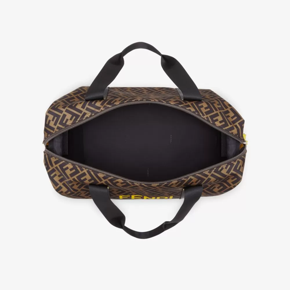 Accessori>Fendi Borsa Da Viaggio In Nylon Con Stampa Roma