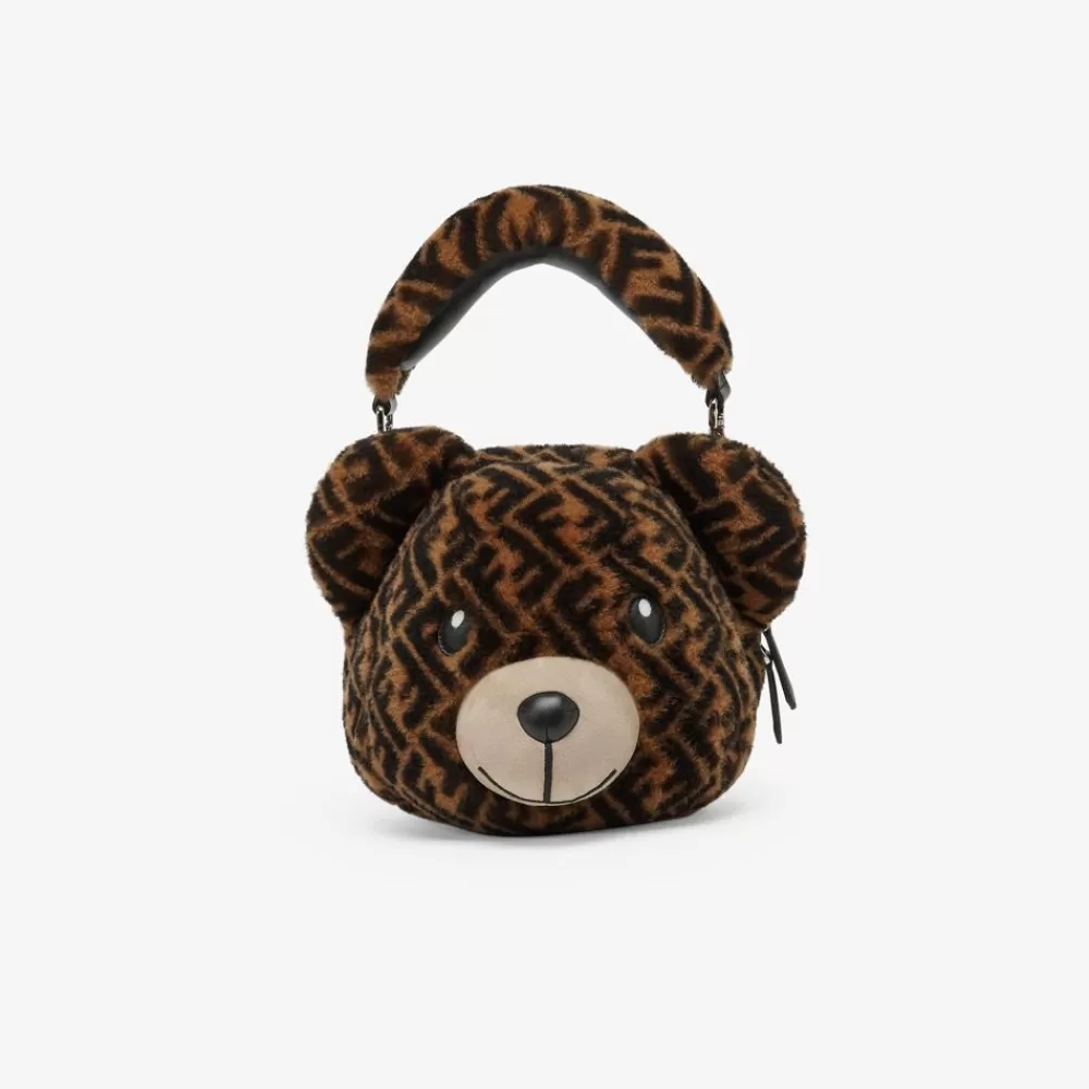 Accessori E Borse>Fendi Borsa Ff In Shearling Con Orsetto