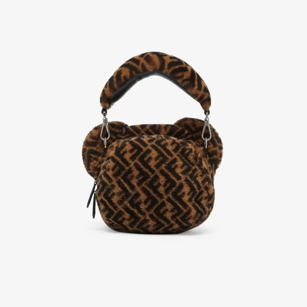Accessori E Borse>Fendi Borsa Ff In Shearling Con Orsetto