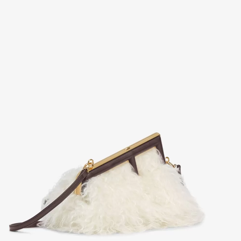 Clutch E Pochette>Fendi Borsa In Lana Mohair Bianca