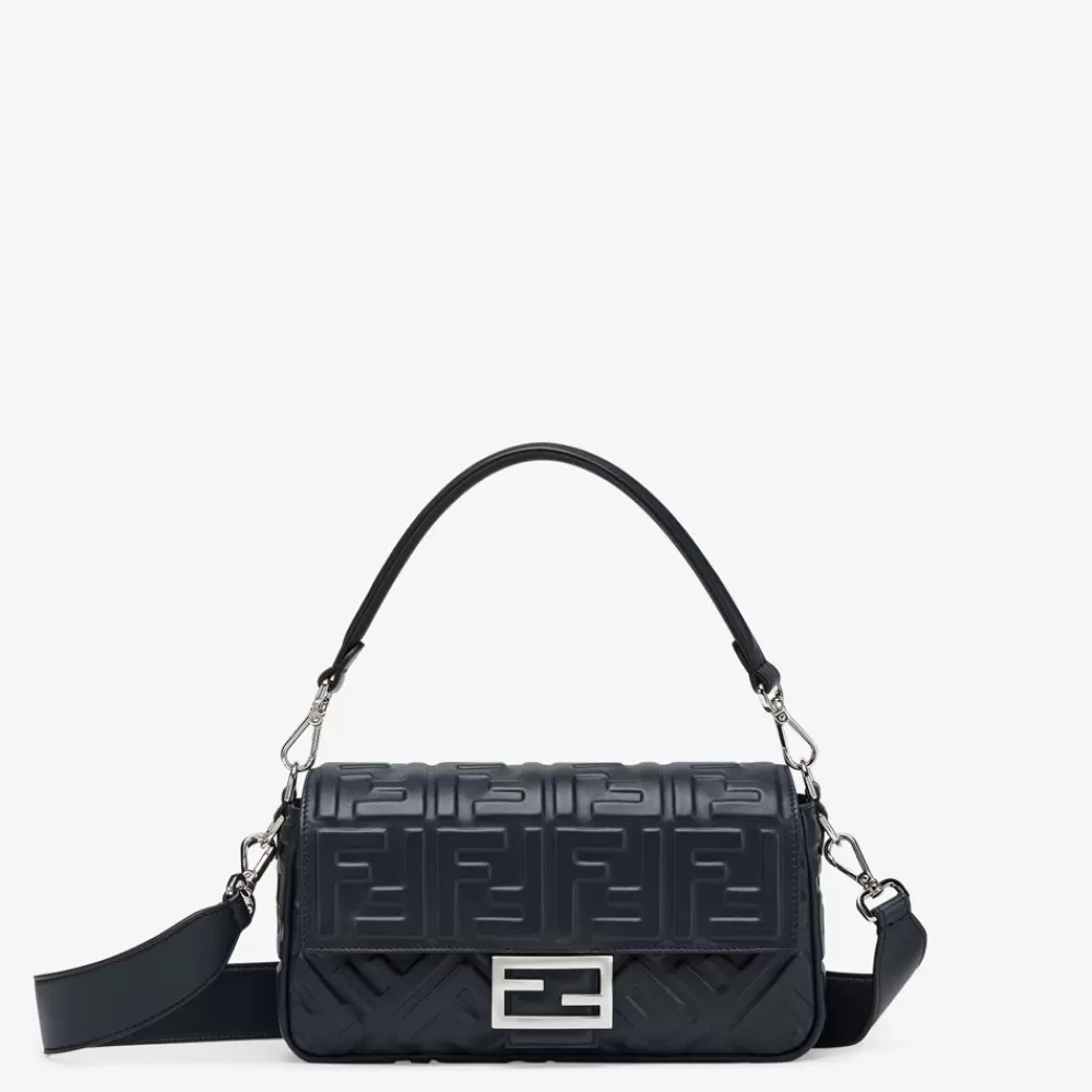 Borse A Spalla E Tracolle>Fendi Borsa In Nappa Blu Notte