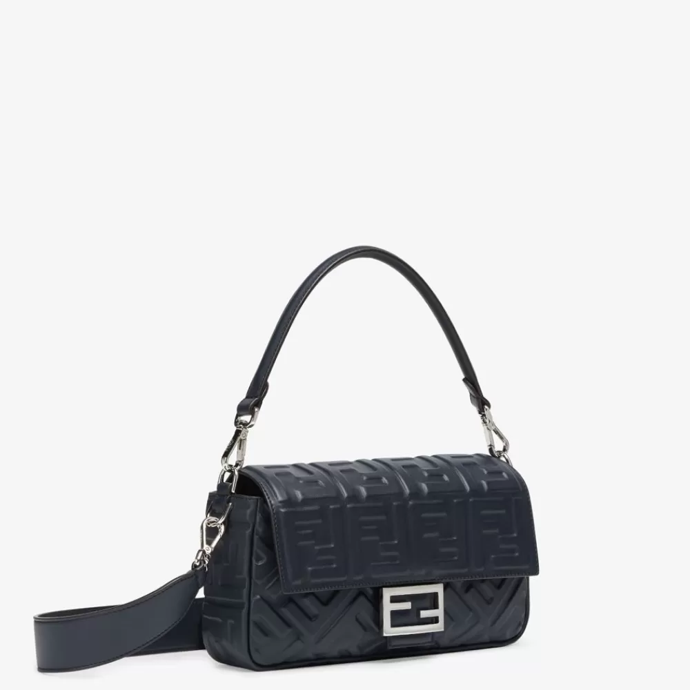 Borse A Spalla E Tracolle>Fendi Borsa In Nappa Blu Notte