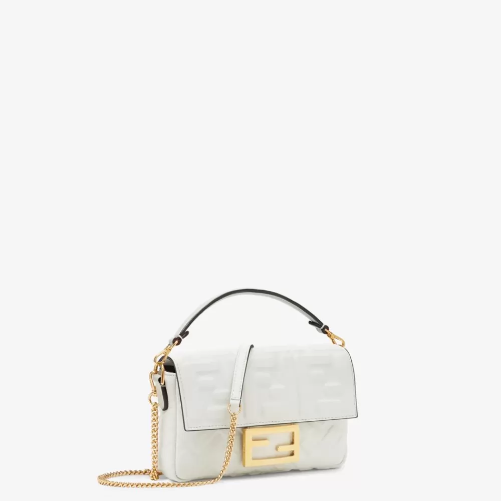 Borse A Spalla E Tracolle>Fendi Borsa In Pelle Bianca
