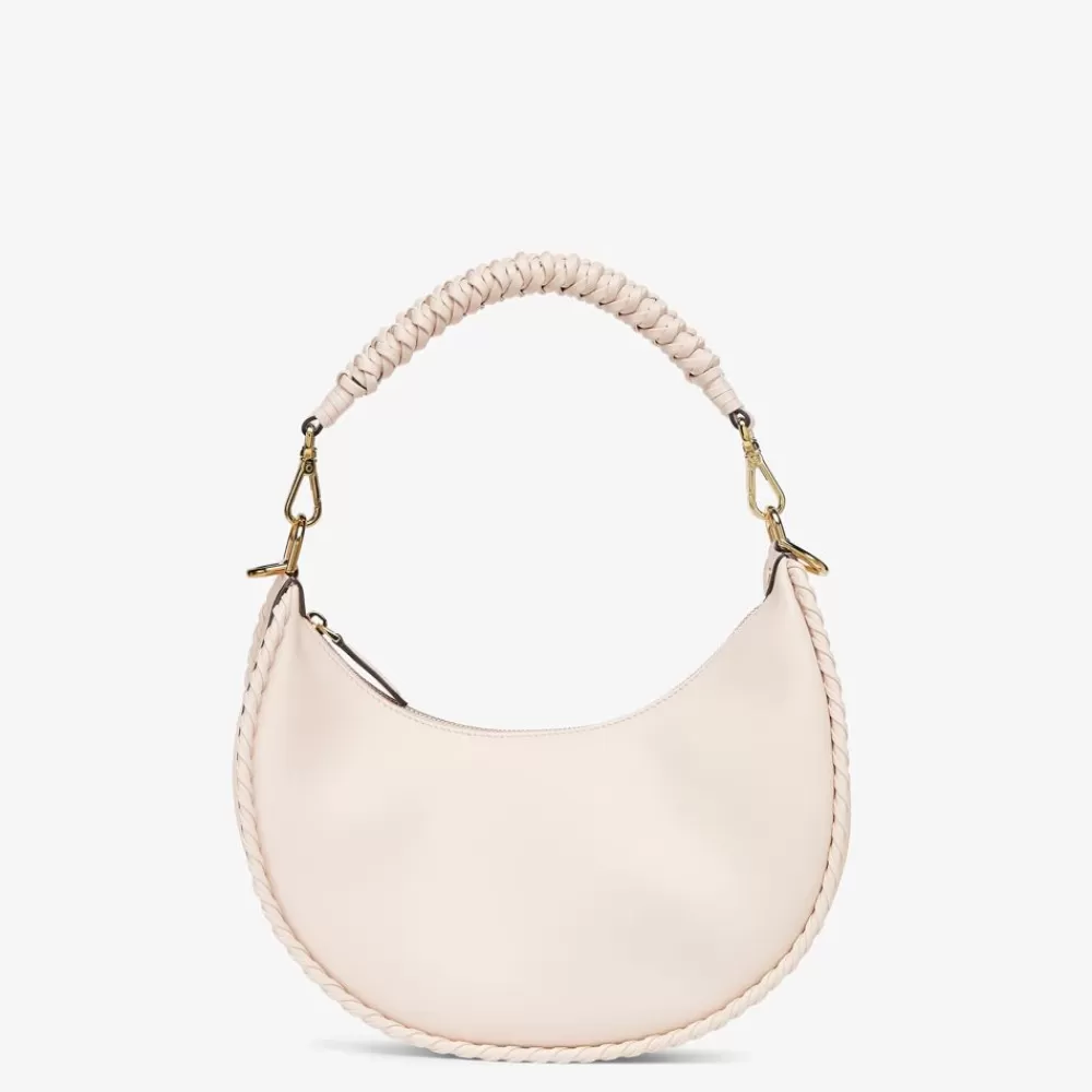 Borse Hobo>Fendi Borsa In Pelle Camelia Con Infilature In Tono