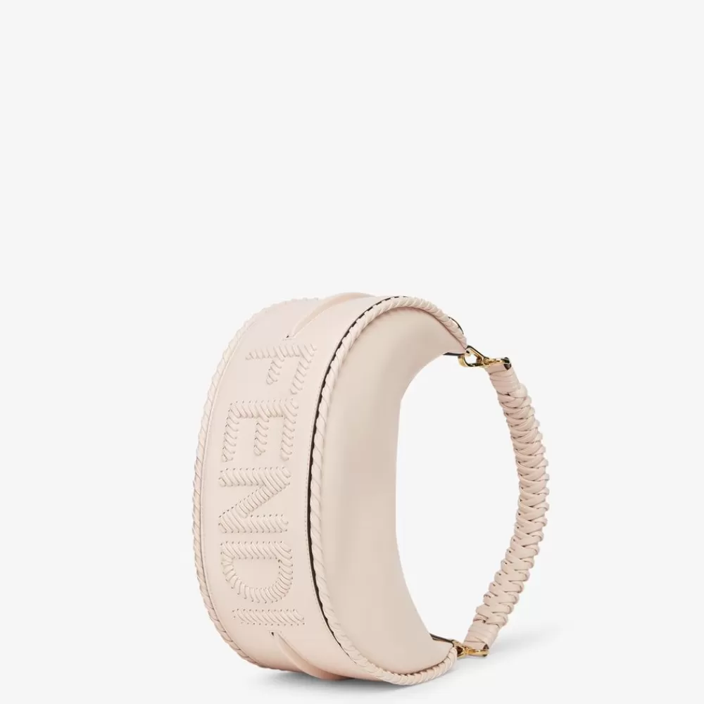 Borse Hobo>Fendi Borsa In Pelle Camelia Con Infilature In Tono