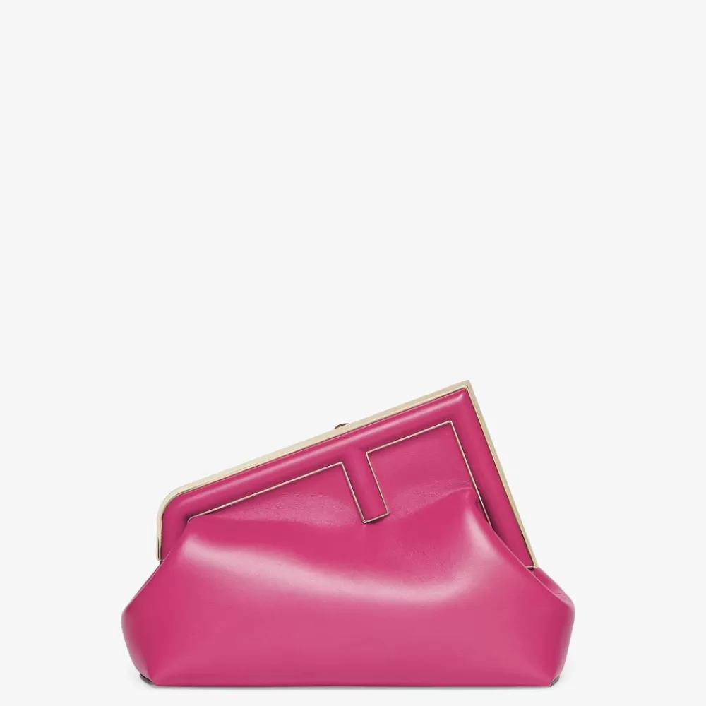 Borse Hobo>Fendi Borsa In Pelle Fucsia