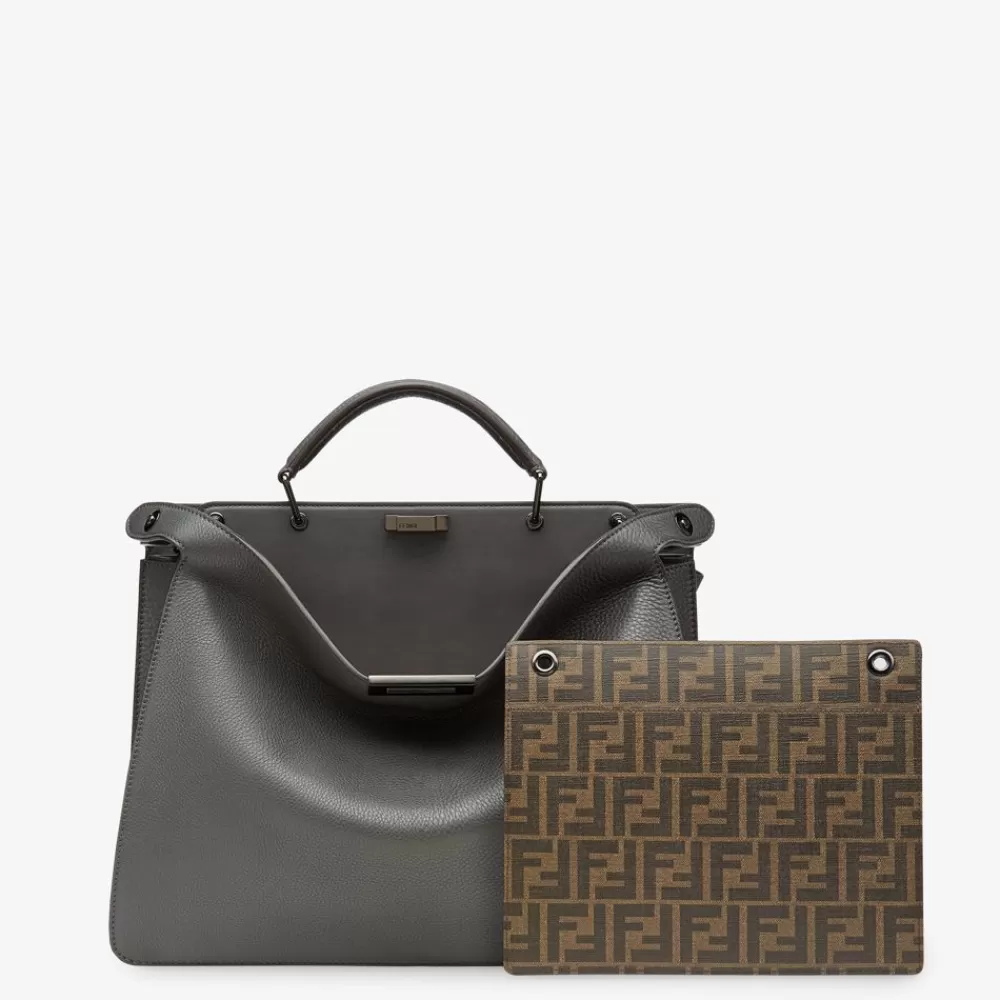 Timeless>Fendi Borsa In Pelle Grigia