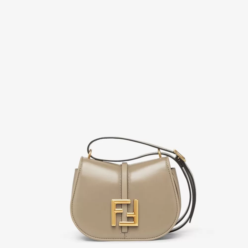 Borse A Spalla E Tracolle>Fendi Borsa In Pelle Liscia E Granata Tortora