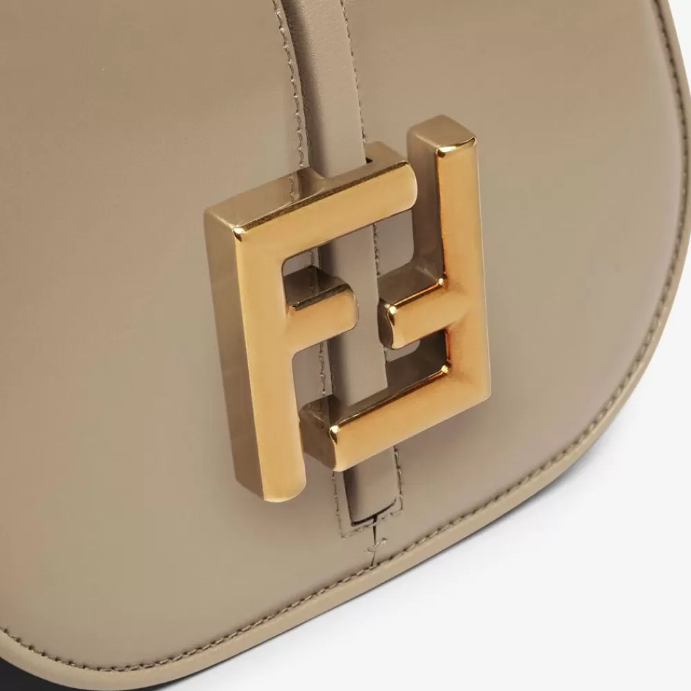 Borse A Spalla E Tracolle>Fendi Borsa In Pelle Liscia E Granata Tortora