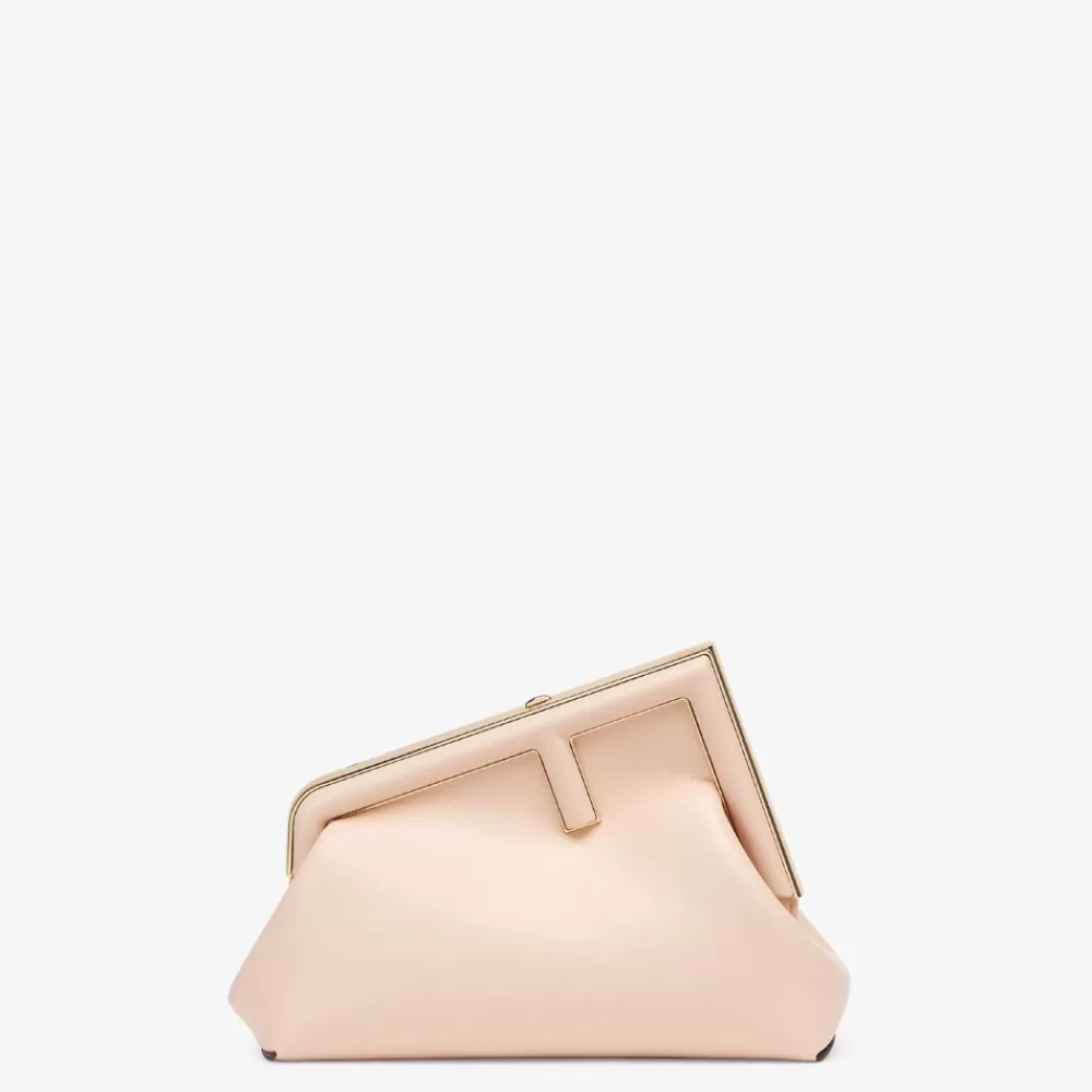 Clutch E Pochette>Fendi Borsa In Pelle Rosa Chiaro