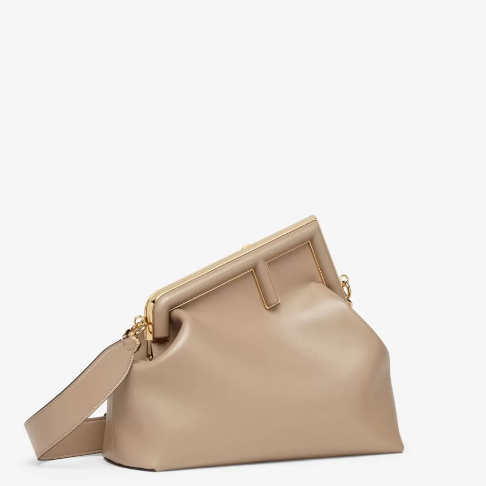 Clutch E Pochette>Fendi Borsa In Pelle Tortora