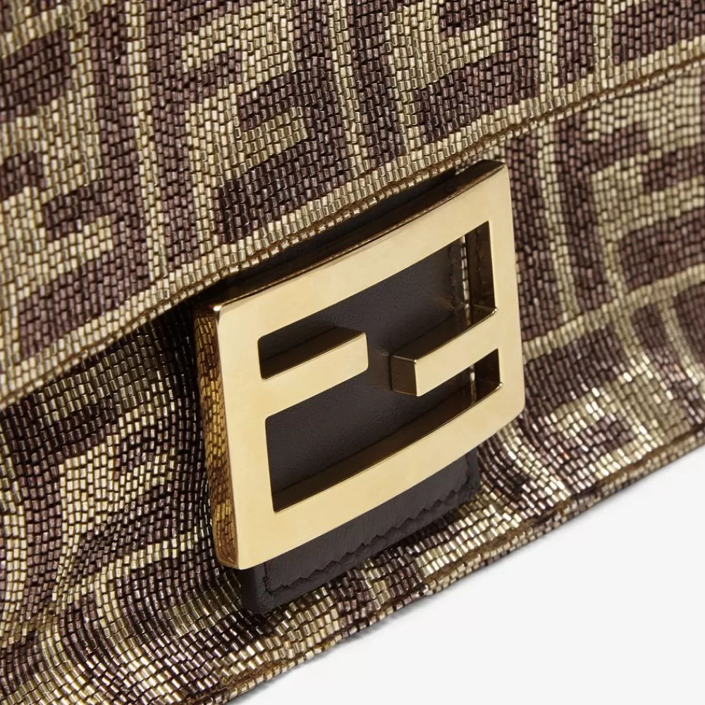 Borse A Spalla E Tracolle>Fendi Borsa In Perline Con Motivo Ff Bicolor