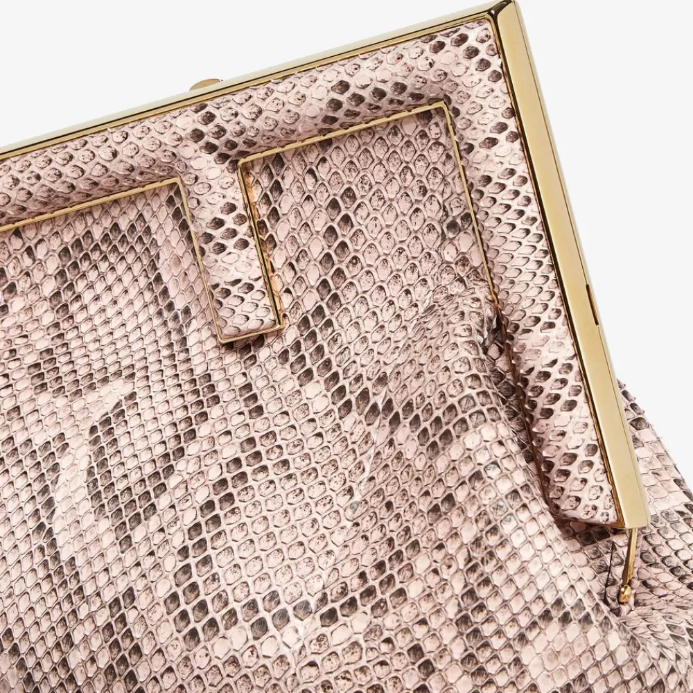Pelli Pregiate>Fendi Borsa In Pitone Color Rosa Cipria