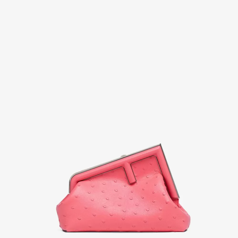 Pelli Pregiate>Fendi Borsa In Struzzo Rosa