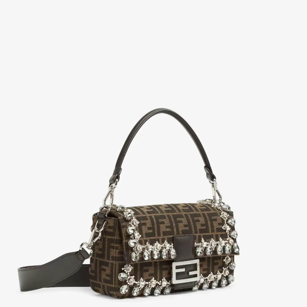 Borse A Spalla E Tracolle>Fendi Borsa In Tessuto Ff Jacquard Con Cristalli