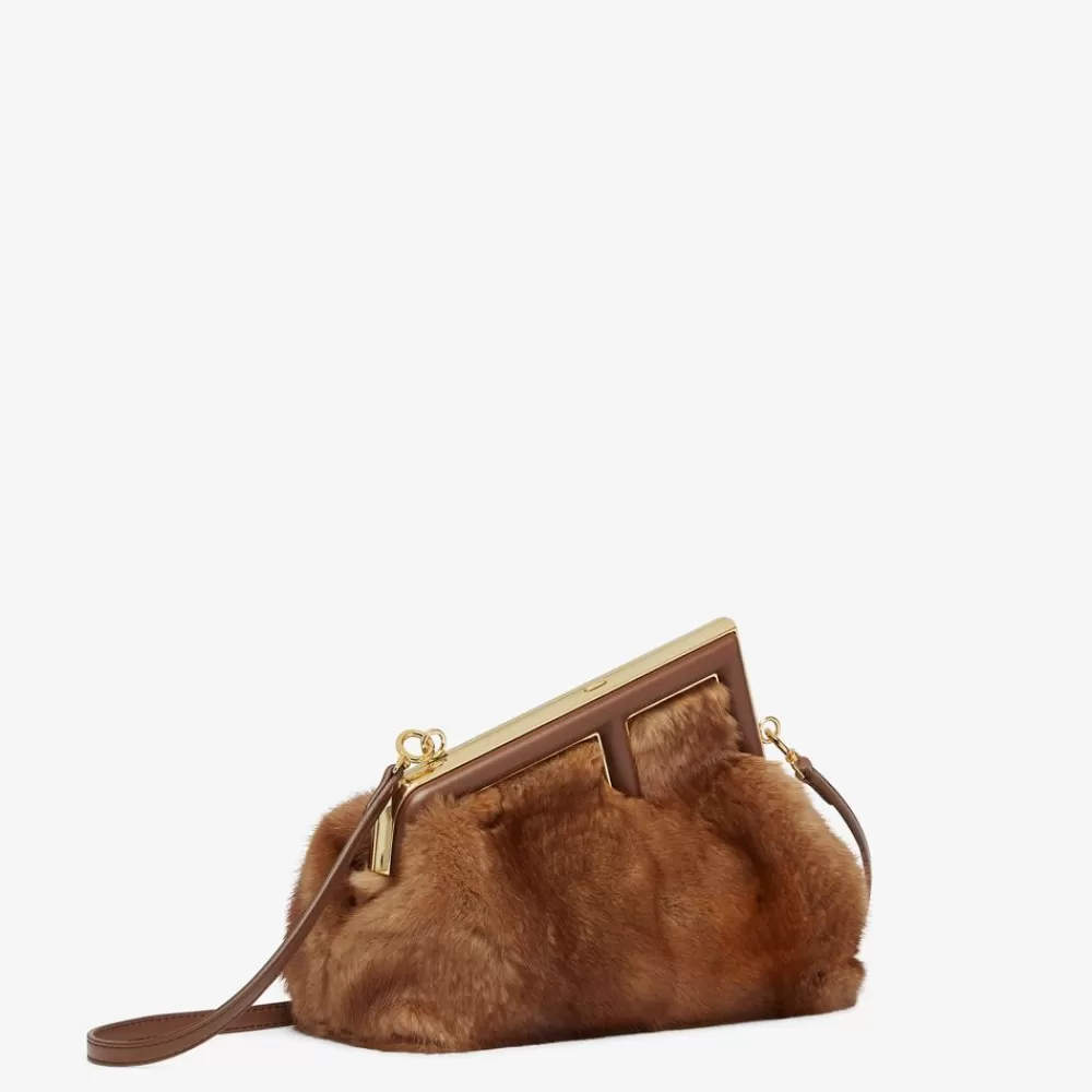 Clutch E Pochette>Fendi Borsa In Visone Marrone
