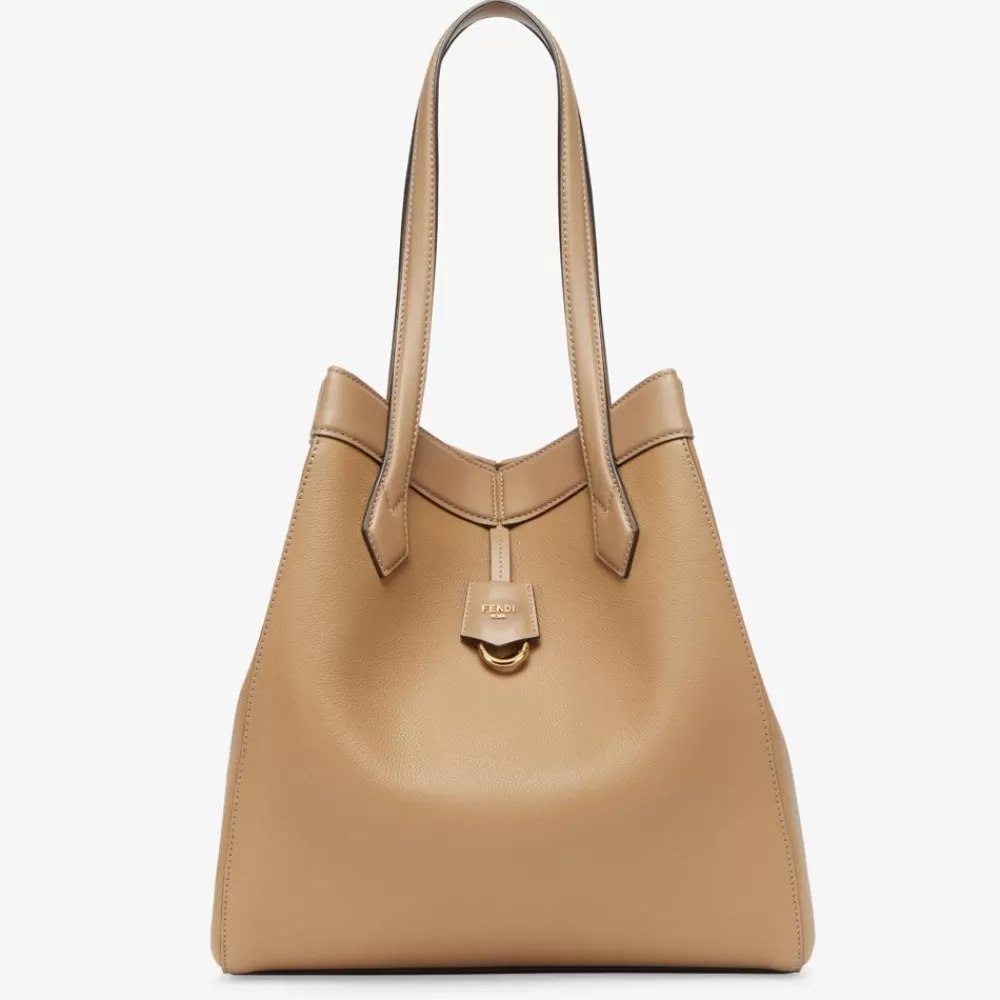 Borse A Secchiello>Fendi Borsa Trasformabile In Pelle Color Sabbia