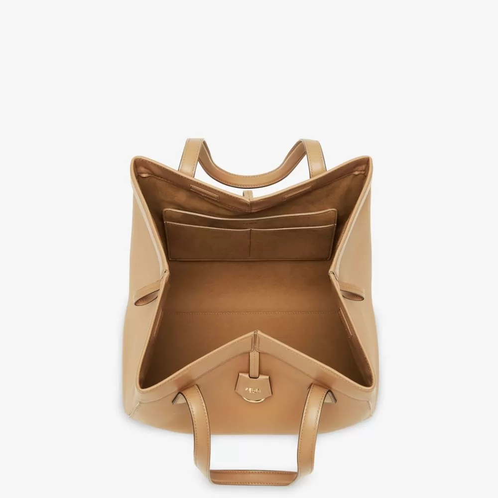 Borse A Secchiello>Fendi Borsa Trasformabile In Pelle Color Sabbia