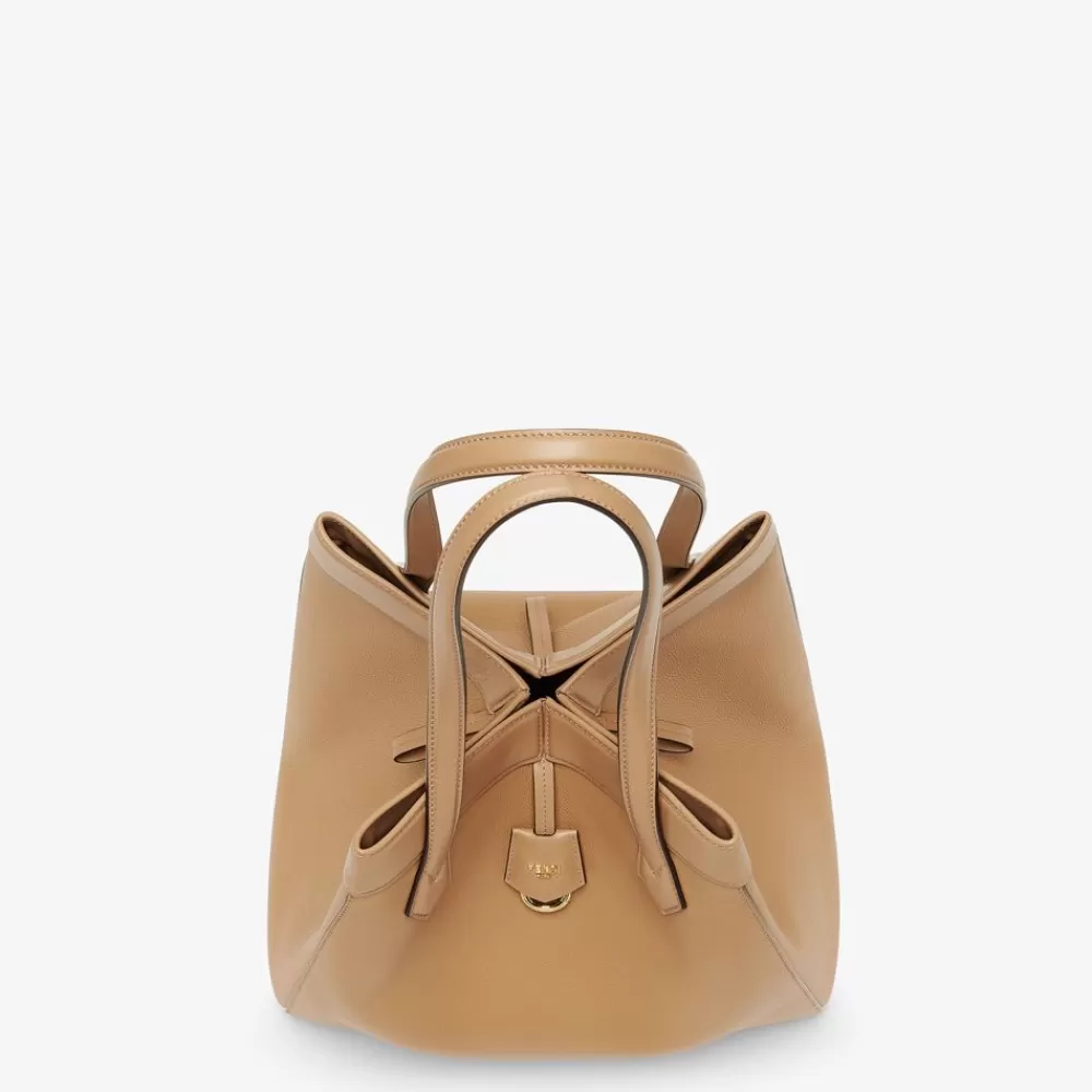 Borse A Secchiello>Fendi Borsa Trasformabile In Pelle Color Sabbia